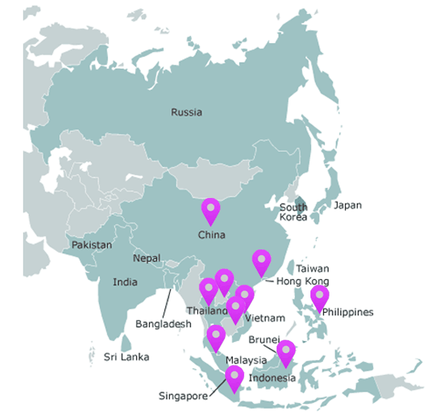 거래처(서비스 가능 국가)_베트남, 태국, 중국, 홍콩, 말레이시아, 인도네시아, 캄보디아, 라오스, 싱가포르, 필리핀